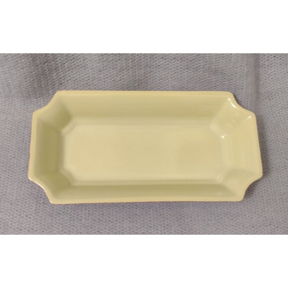 Franciscan Capistrano Art Ware 441 Low Rectangular Flower Bowl Duo Yellow/Maroon - Picture 2 of 6